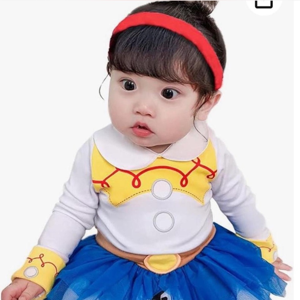 Disney White and Blue Kids Formal Dress